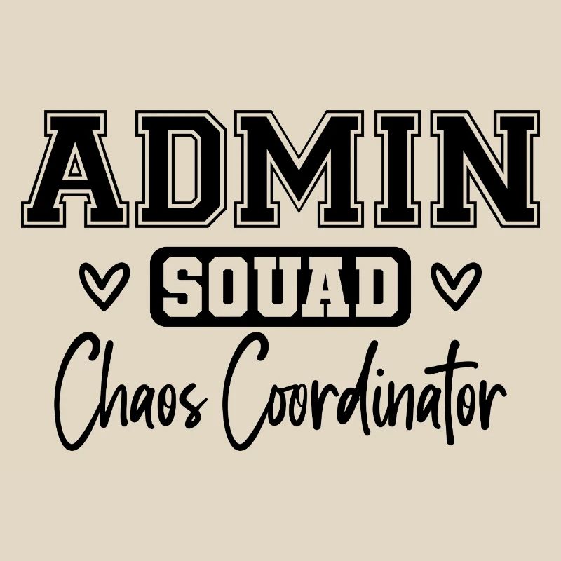 Admin Squad: Farbig Retro Büroteam Geschenk
