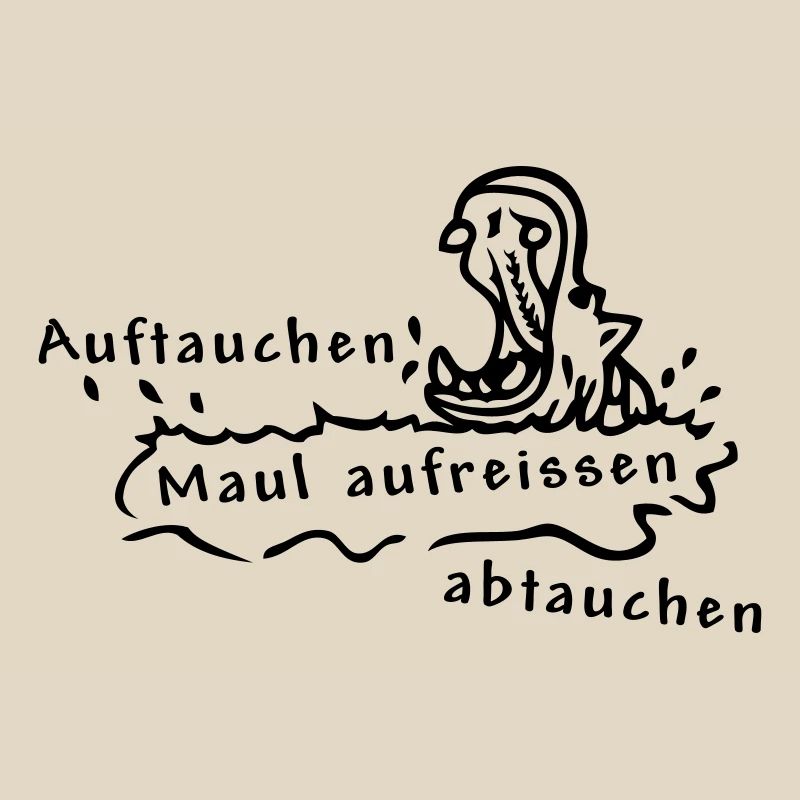 Hippo, Nilpferd, Spruch