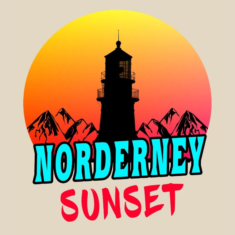 Norderney Sunset Leuchtturm Design / Geschenkidee
