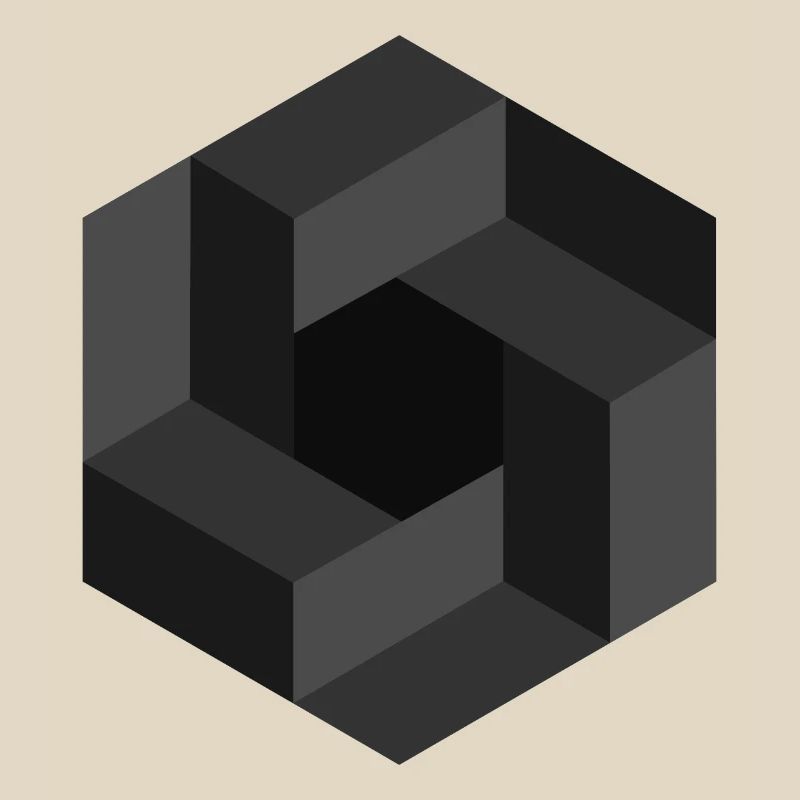 Abstract Geometric Pattern in Grayscale