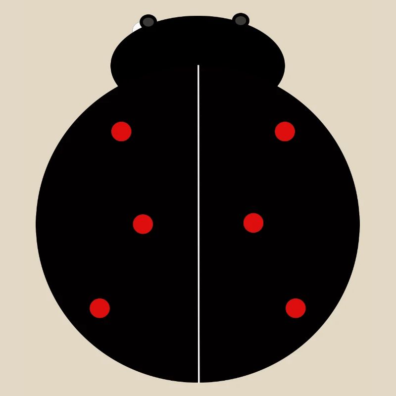 Black Ladybug with Red Dots