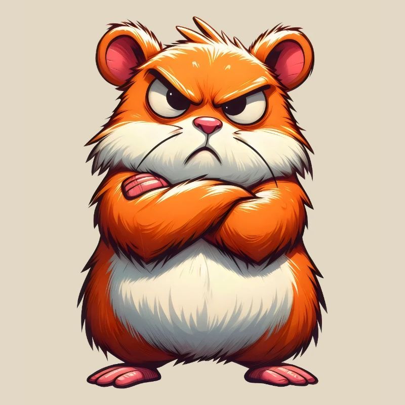 Grumpy hamster disgruntled