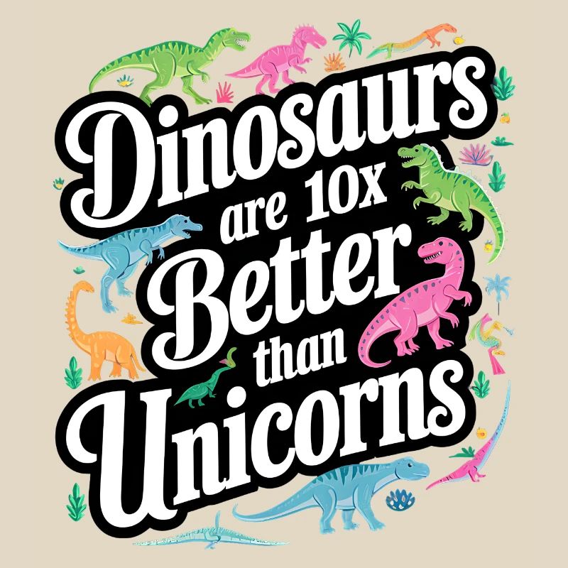 Dinosaurier überstrahlen Einhörner hell