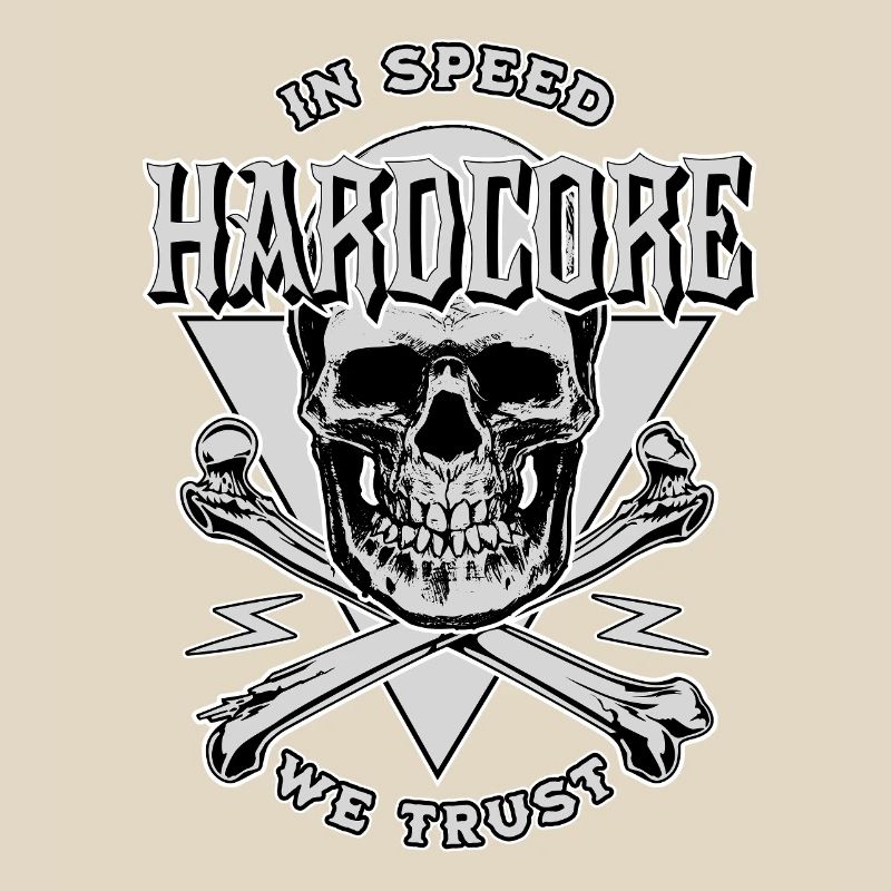 Motorcycle Biker Chopper Custom with Skull