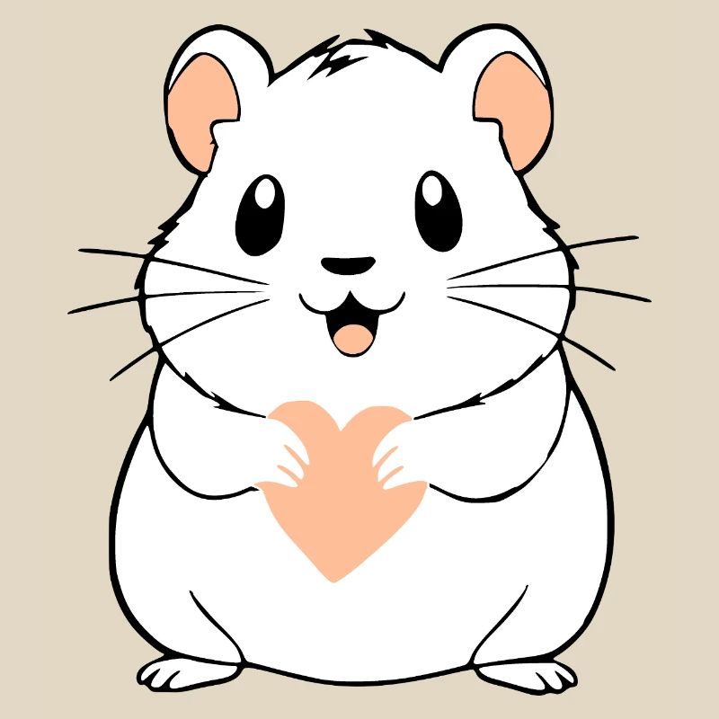 Hamster mit rosa Herz Geschenk Valentinstag