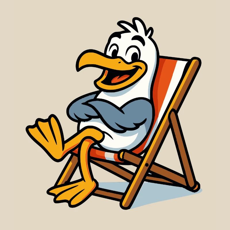 Lounge-Seemöwe am Strand