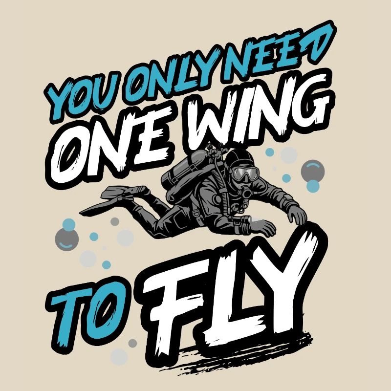 Diving One Wing To Fly – Tec & Scuba Diver Design