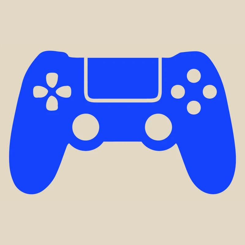 Blue Gaming Controller Silhouette