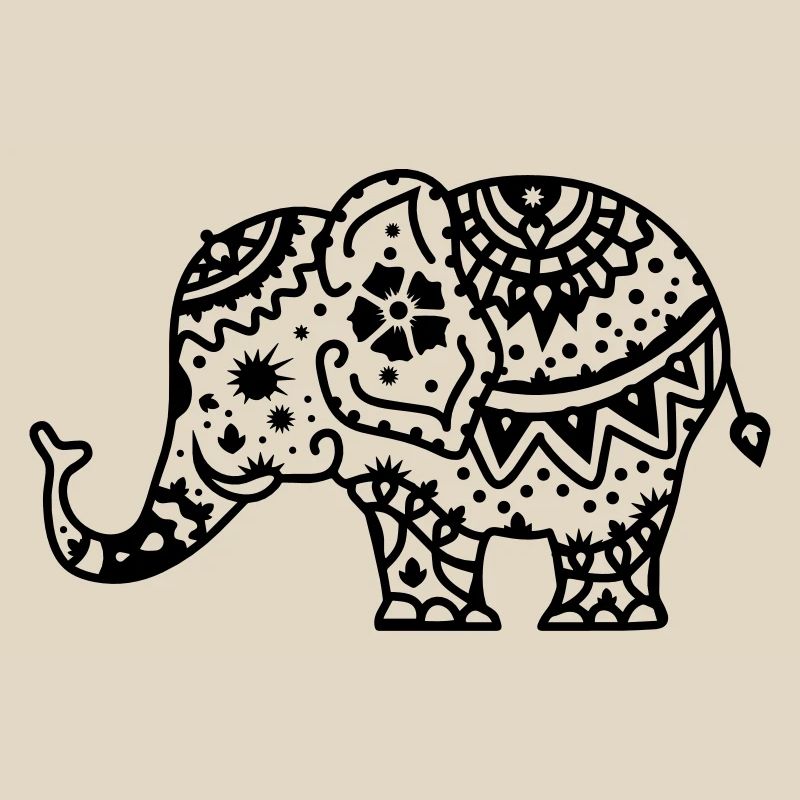 Decorated Indian elephant
