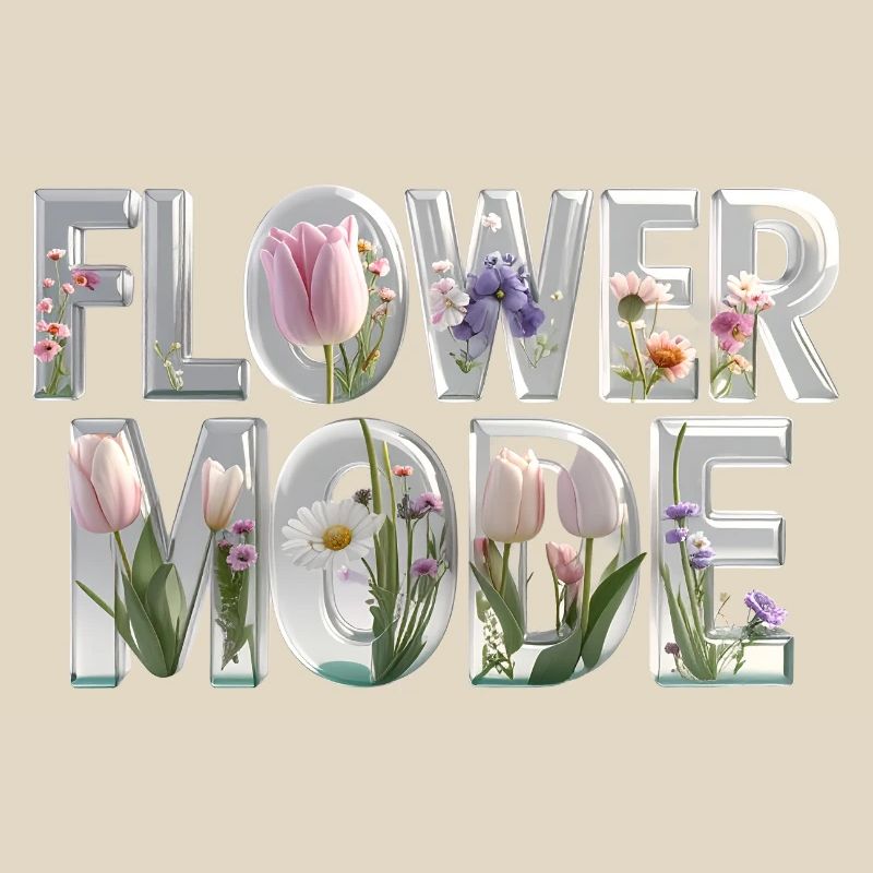 MODE FLEUR – Des lettres 3D pleines de fleurs