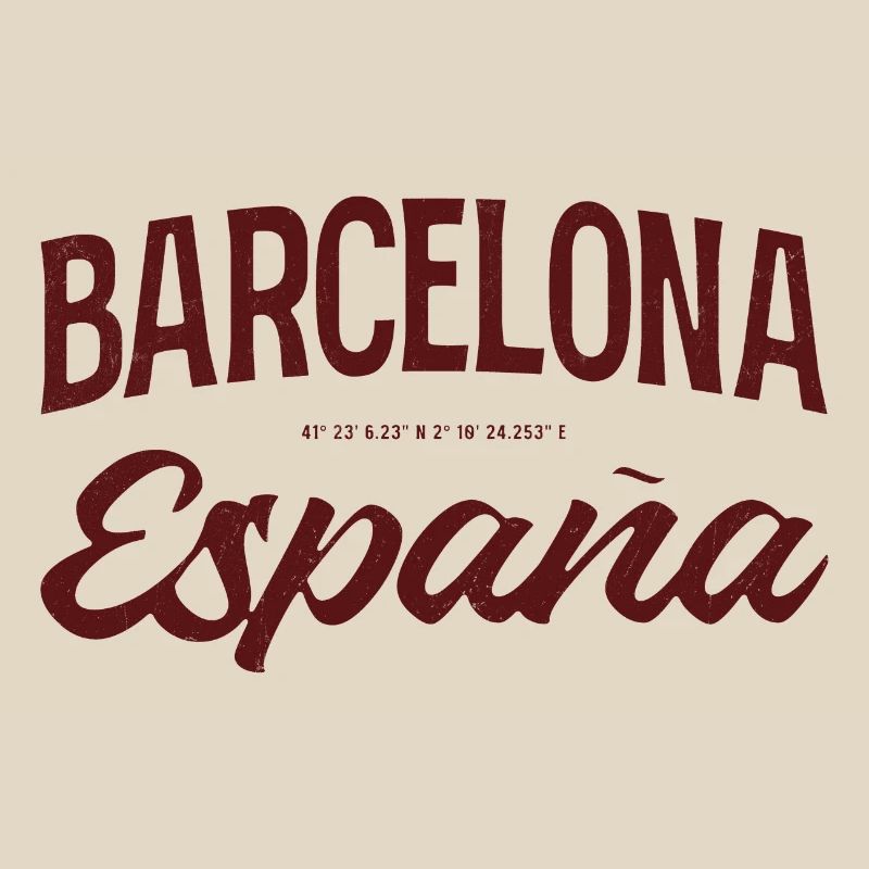 Barcelona Spanien Script Logo