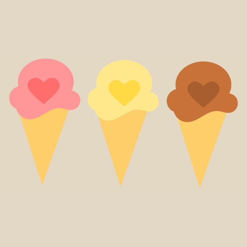 Eis Herz Eiscreme Erdbeereis Eisdiele Geschenk