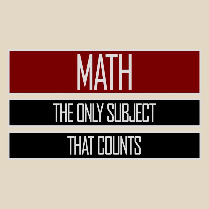Math The Only Subject That Counts Nerd Mathe Logo