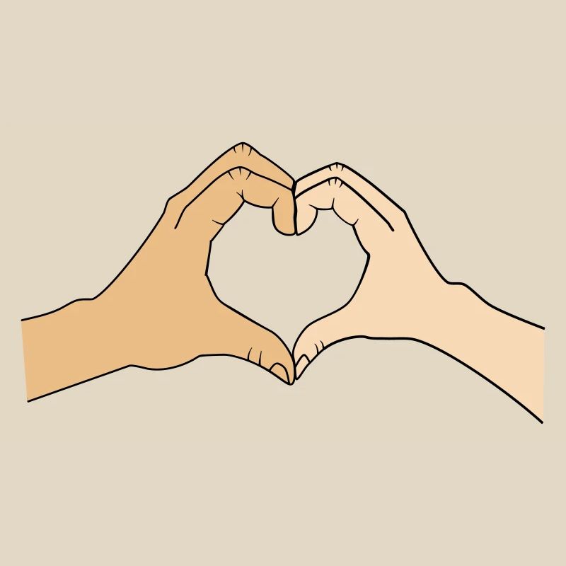 Heart hands – customizable for couples