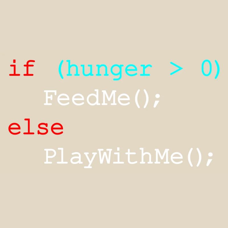 If hunger feed me else play with me - JavaScript