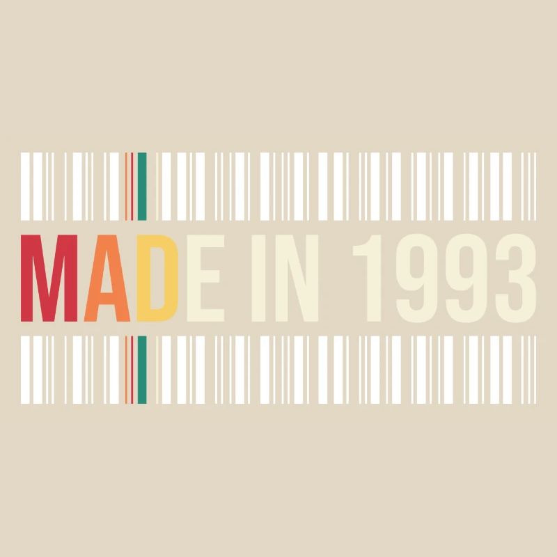 Born in 1993 Retro Barcode Tee
