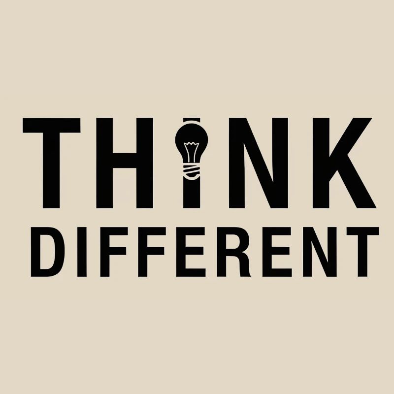 Creative Think Different Lightbulb Design