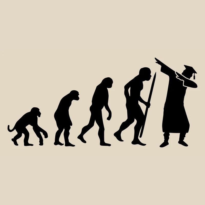 Evolution dab dabbing graduation college student
