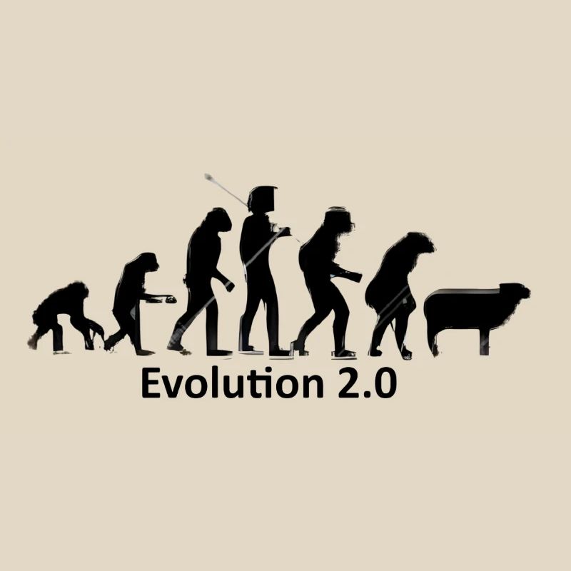 Human evolution in silhouette