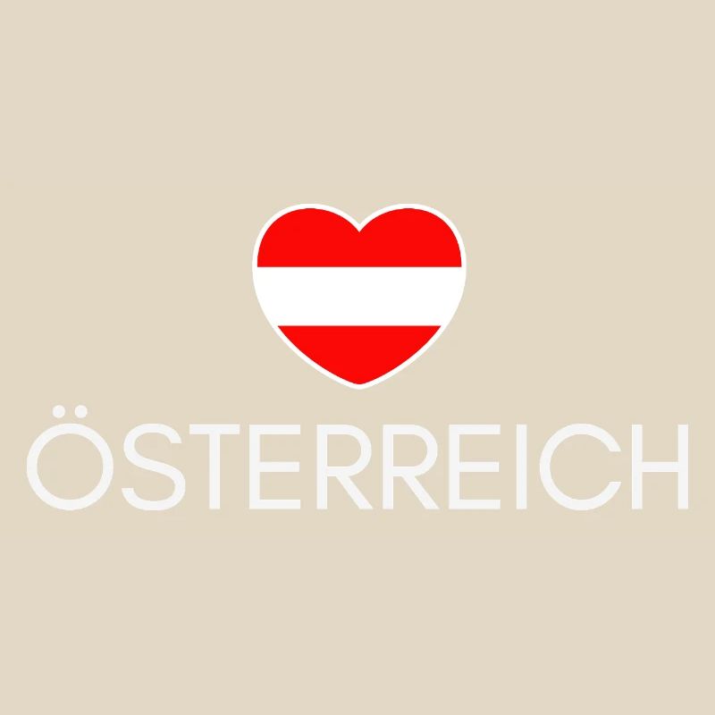 Heart with Austrian flag, Austrian pride