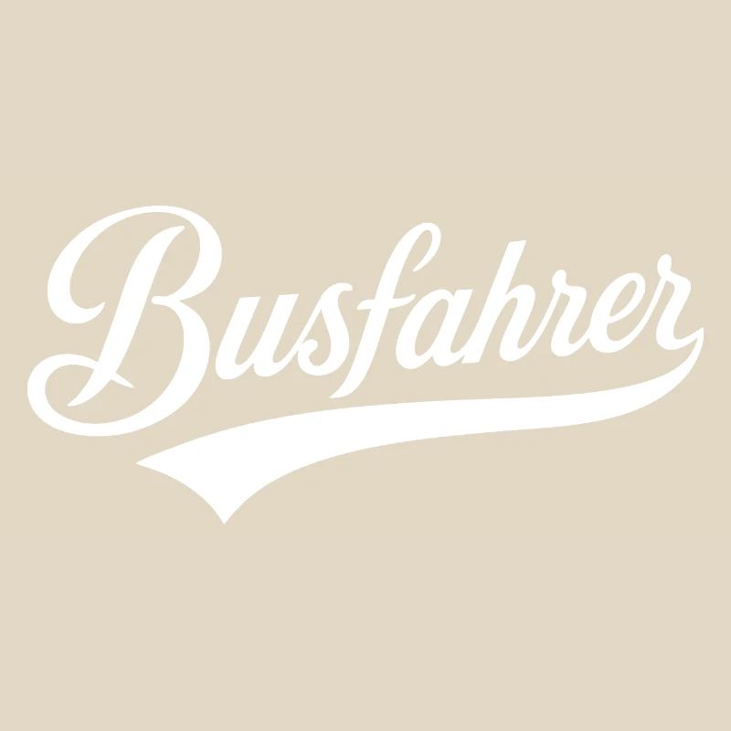 Beruf Busfahrer Text Design