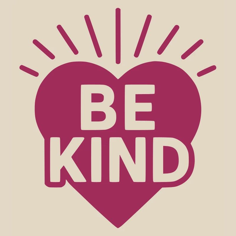 Herz mit Be Kind Botschaft