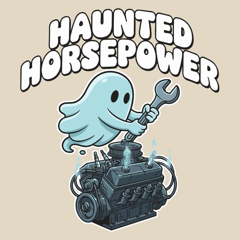Dessin animé Ghost Engine Hanting Engine