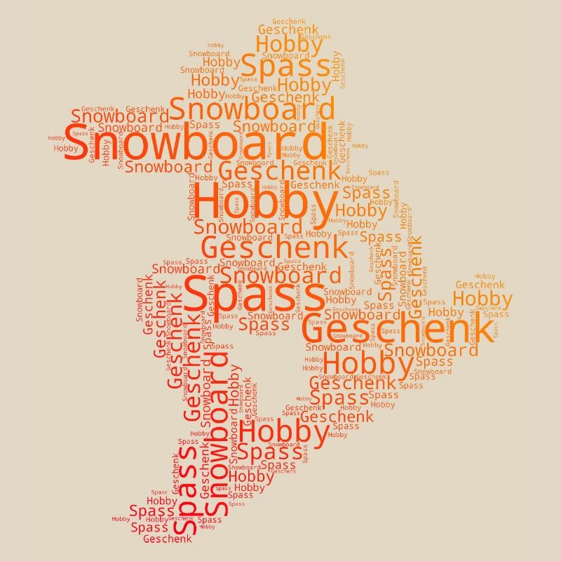 Message de snowboard clair