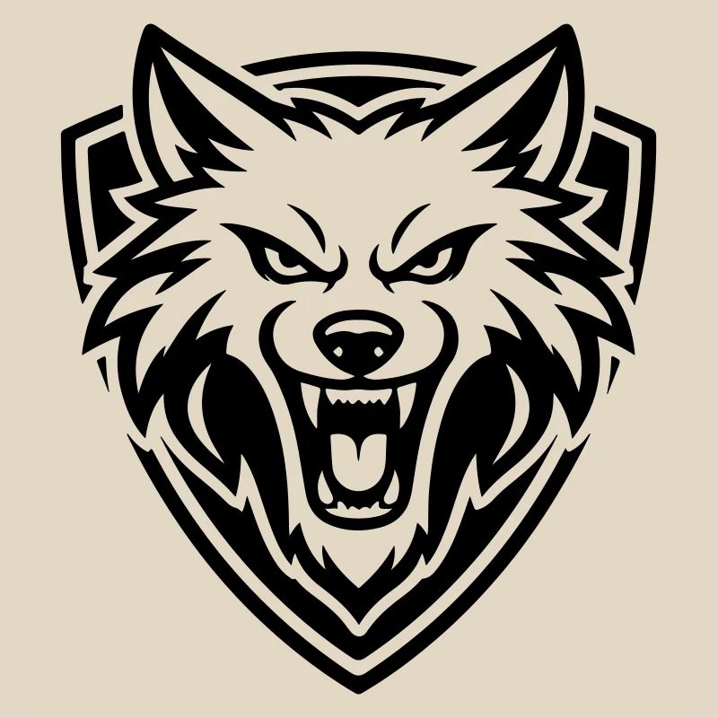 Wolf Kopf Wappen