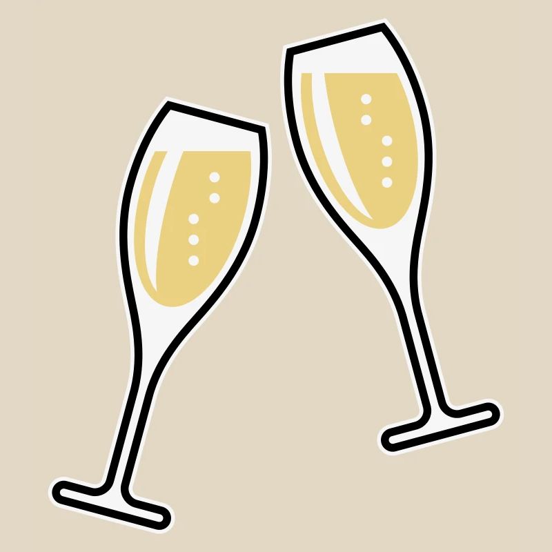 2 Sektgläser (Sekt / Oval / Zu / 3C)