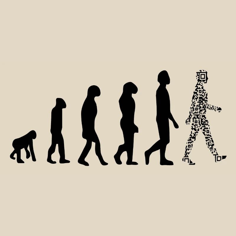 Evolution QR code - Humor health pass