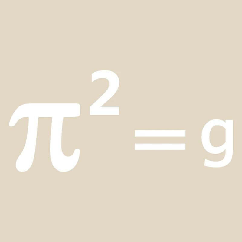 Funny Math Joke Pun - Pi Joke pi squared = g Maths