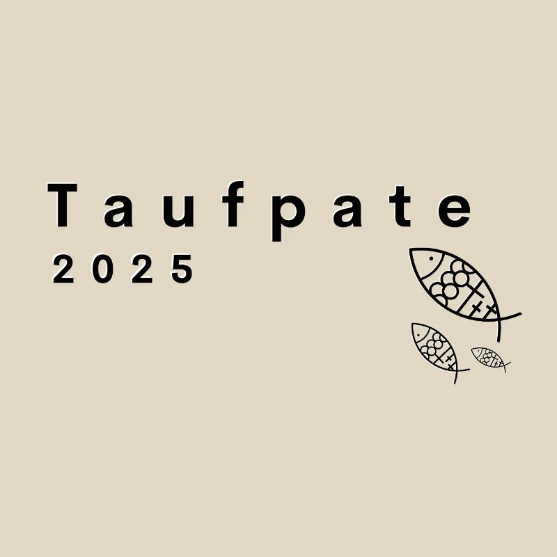 Taufpate 2025 Fische 3 Kreuze klar Querformat