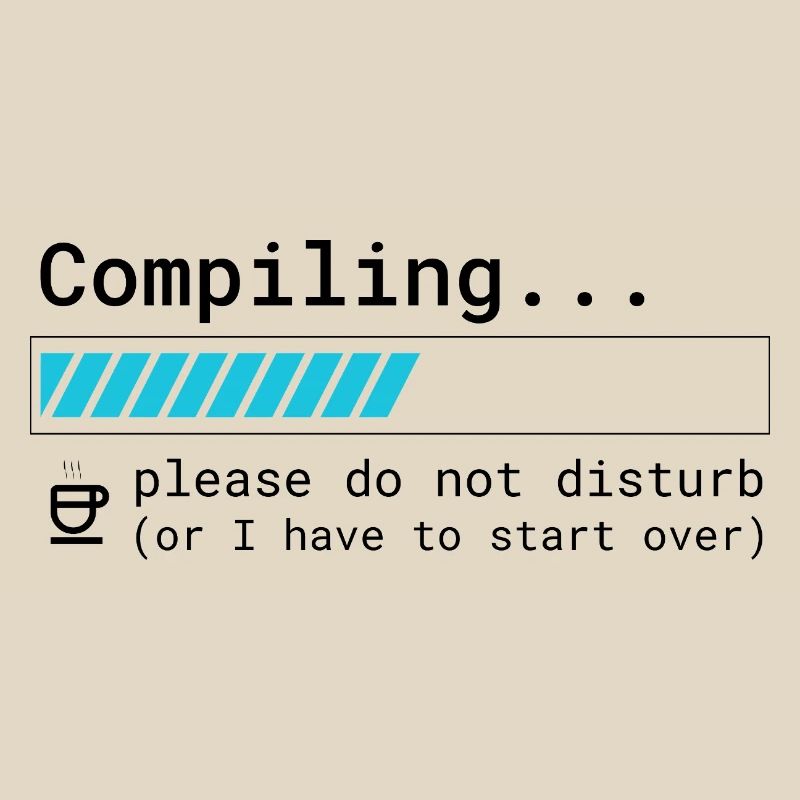 Funny Programmer T-Shirt - Compiling Please