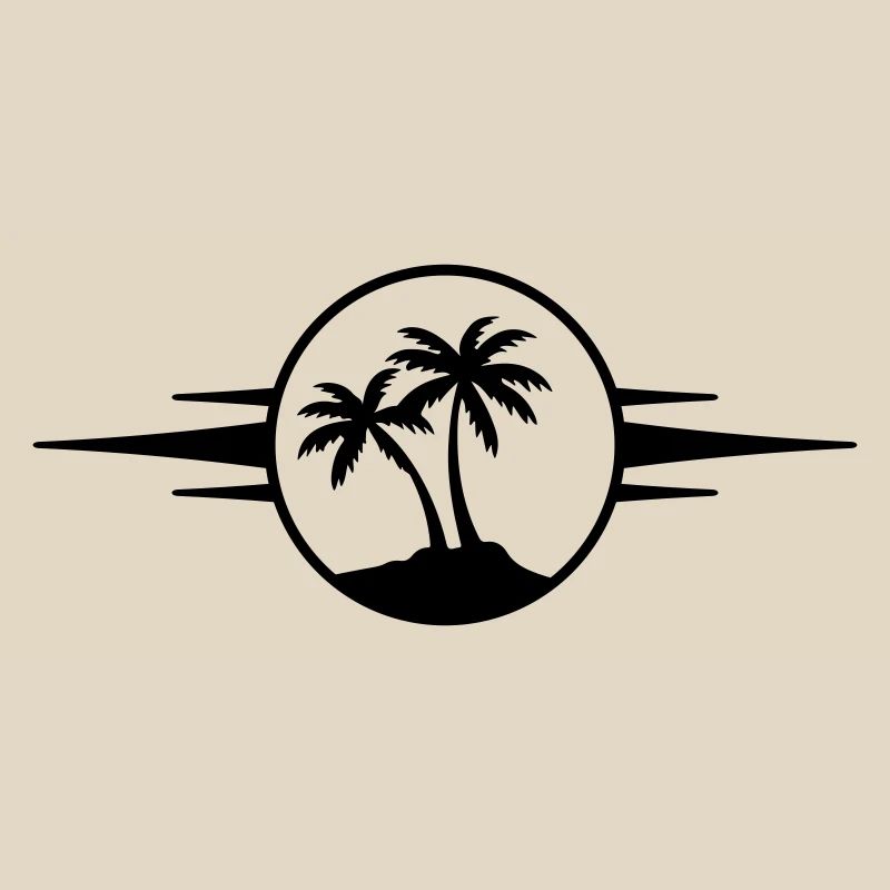 Island Palm Tree Icon