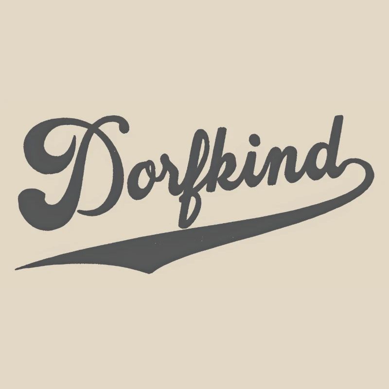 Village Kid Design – Retro Script Logo with Swing
