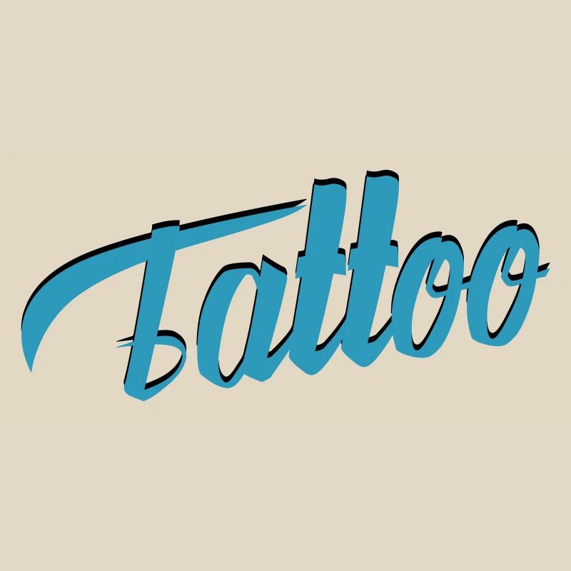 Tattoo Script in Teal