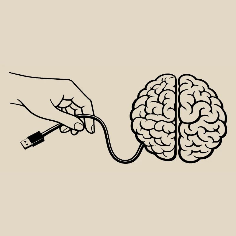 Brain Head Cable Connector Artificial Intelligence