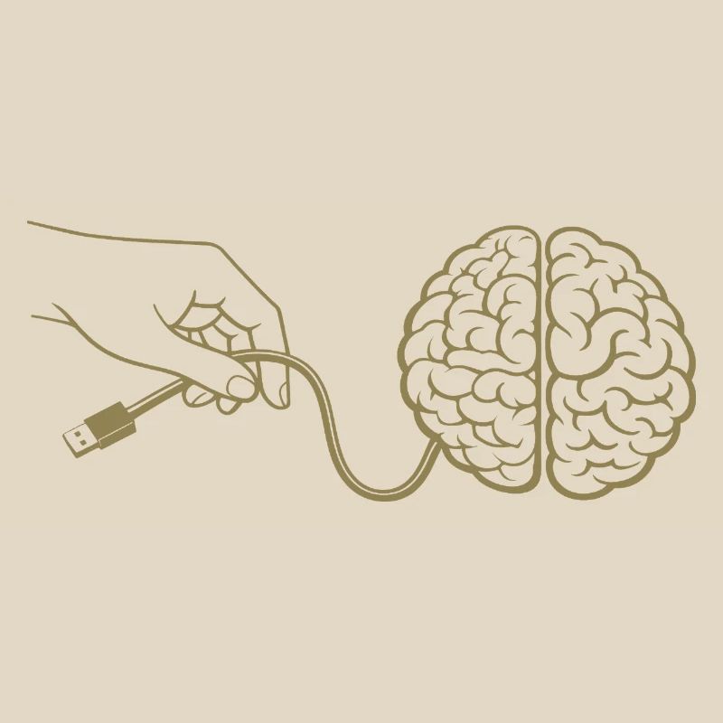 Brain Head Cable Connector Artificial Intelligence