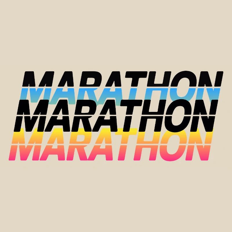 Typographie du gradient marathon