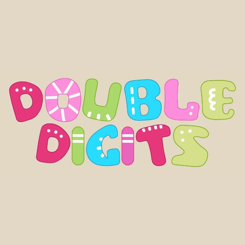 Double Digits: Colorful Bubble Numerals