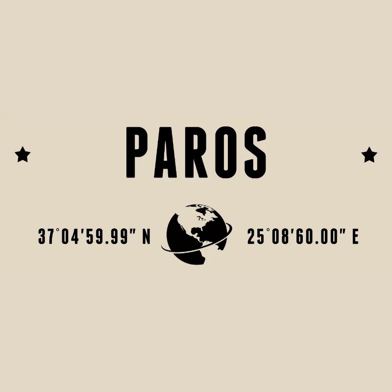 Paros Stylized Geographical Coordinates