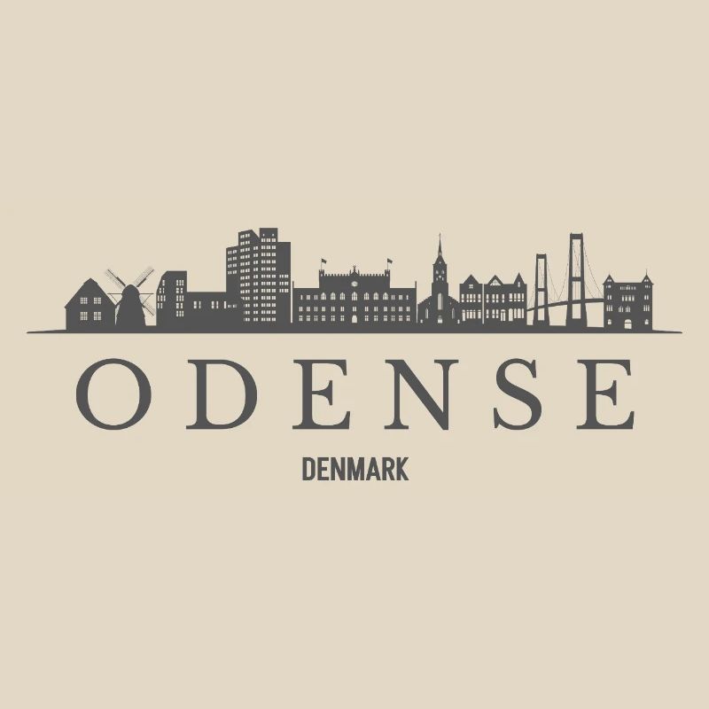 Danemark d’Odense, silhouette d’Odense