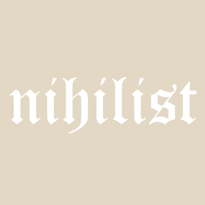 Conception de logo typographique gothique nihiliste