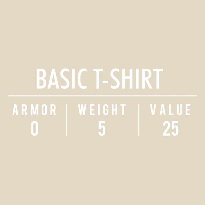 Basic T-Shirt Armor 0 Weight Value 25 RPG Gaming 