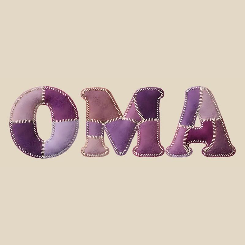 OMA Patchwork Fabric Design Gift Idea