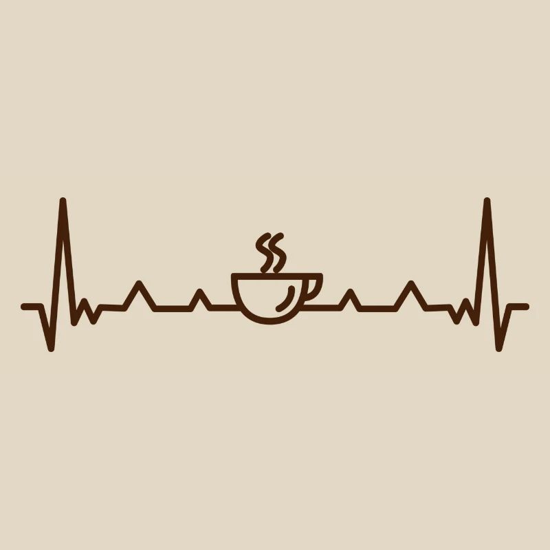 Kaffeepuls Herzschlag Muster