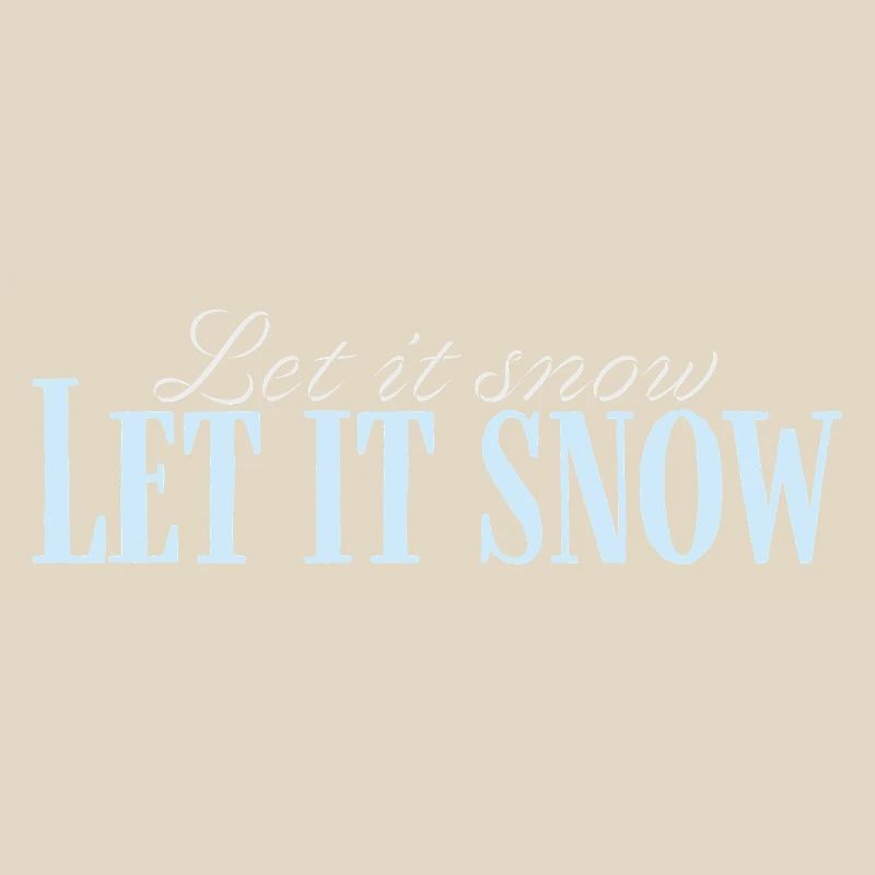 Let It Snow Script Bleu Glacé
