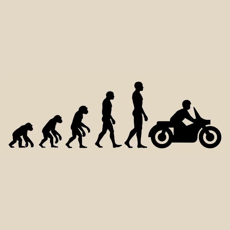EVOLUTION: VOM AFFEN ZUM MOTORRADFAHRER!
