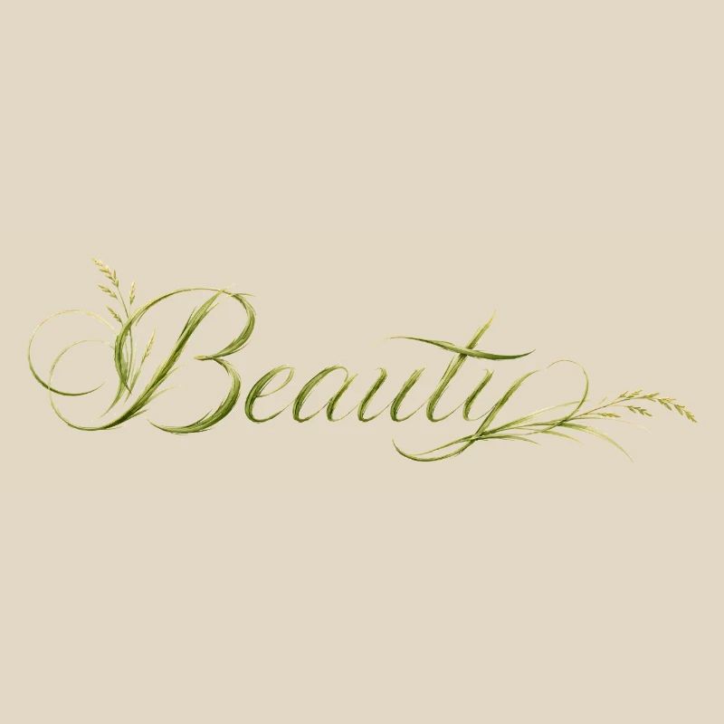 Beauty Lettering Nature Design